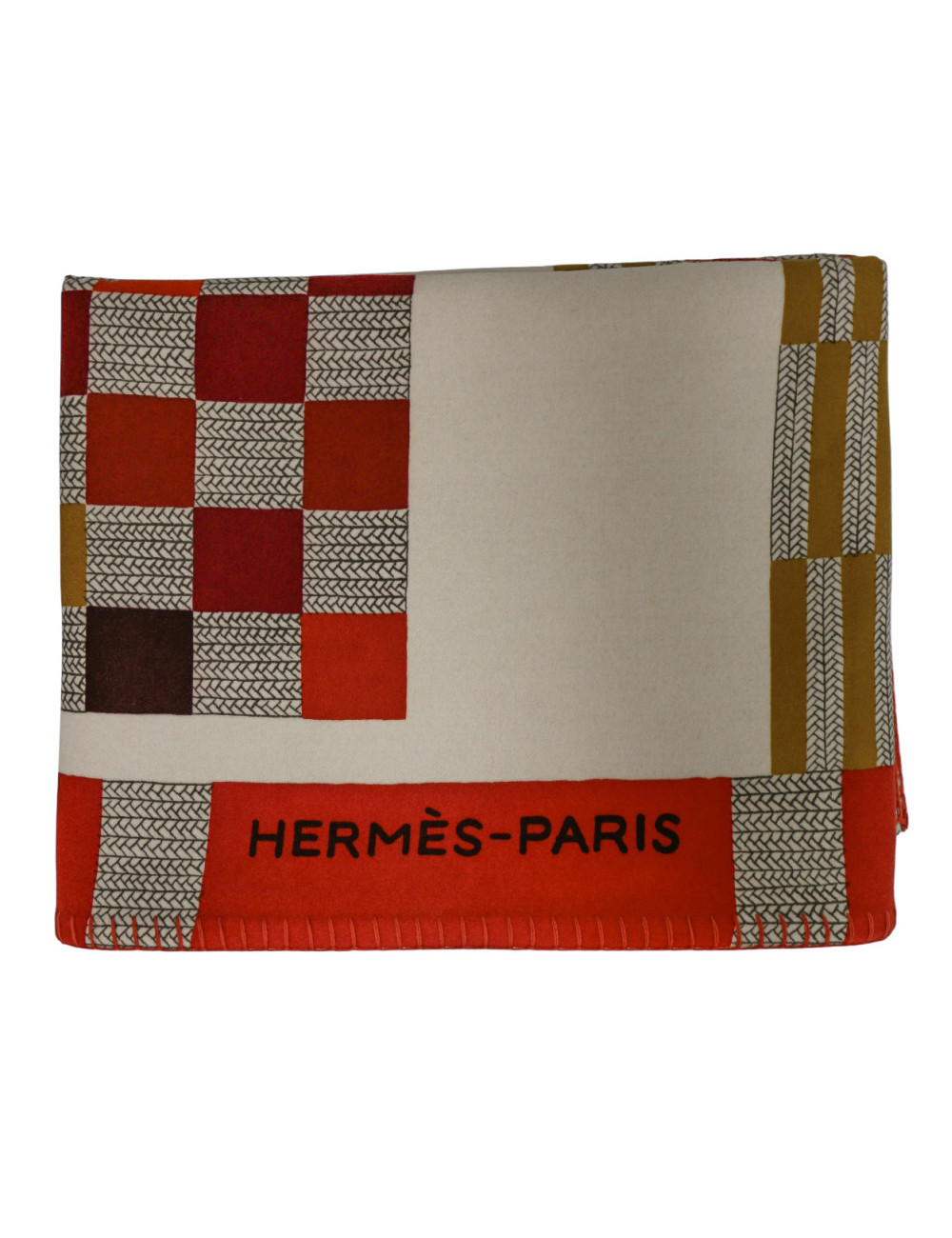 Plaid Cheval Natté Hermès cachemire