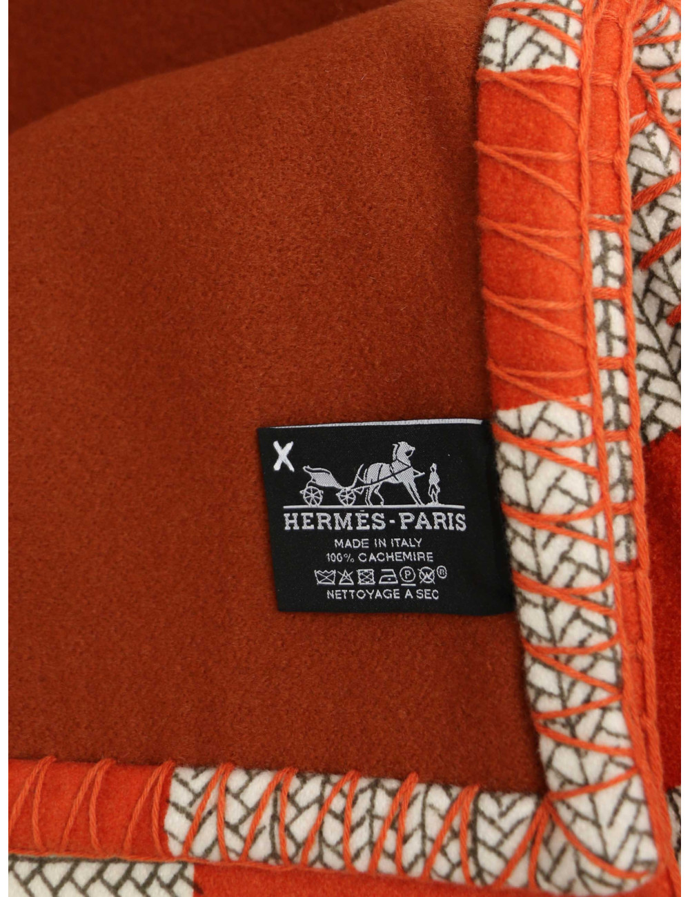 Plaid Imprimé cheval Hermès 100 % cachemire
