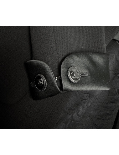 Veste smoking CHANEL T48 noire 2