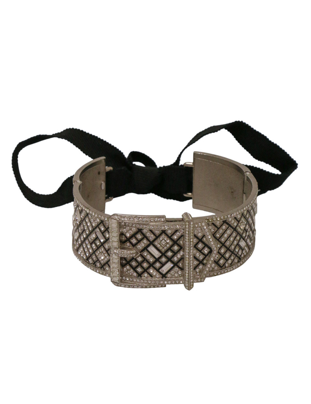 Collier ras de cou Chanel boucle sertie