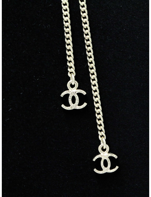 Sautoir CHANEL chaines entrelacées strass