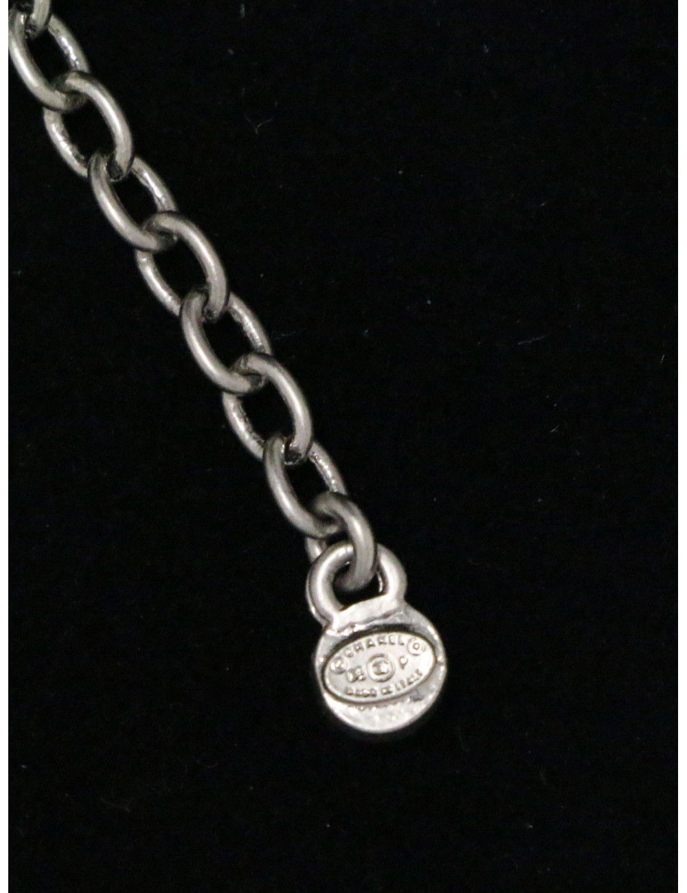 Sautoir Chanel noeud strass baguette