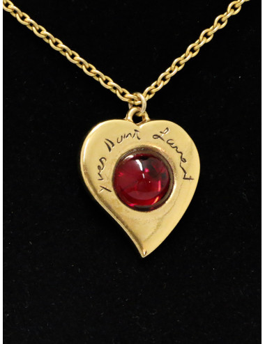 Collier YSL SAINT LAURENT Coeur doré 2