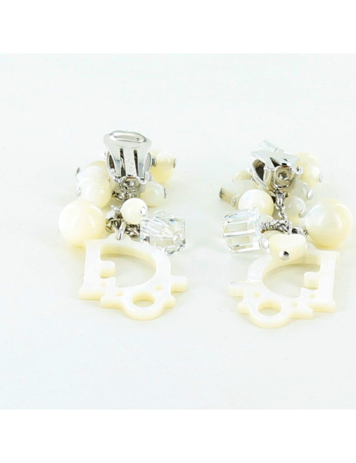 clips d'oreile CHRISTIAN DIOR nacrés