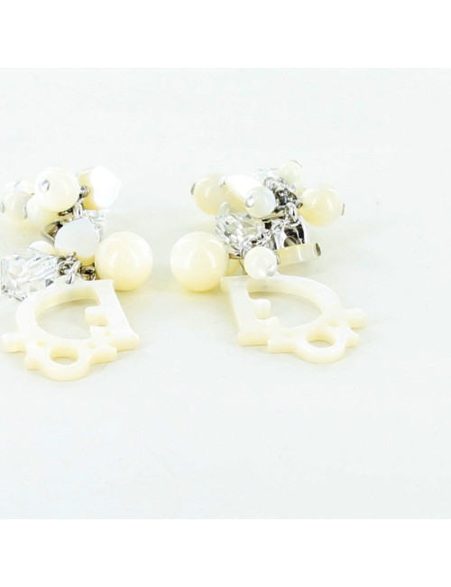 clips d'oreile CHRISTIAN DIOR nacrés