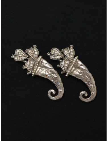 Clips d'oreille Chanel Corne d'abondance Vintage 2