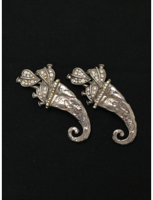 Clips d'oreille Chanel Corne d'abondance Vintage