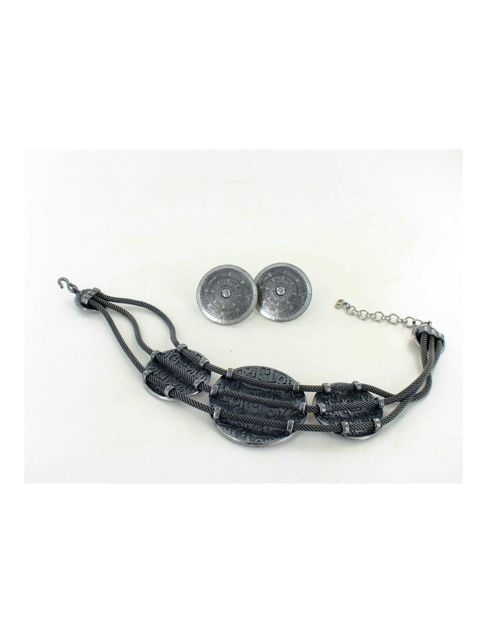 parure CHRISTIAN DIOR collier et CLIPS