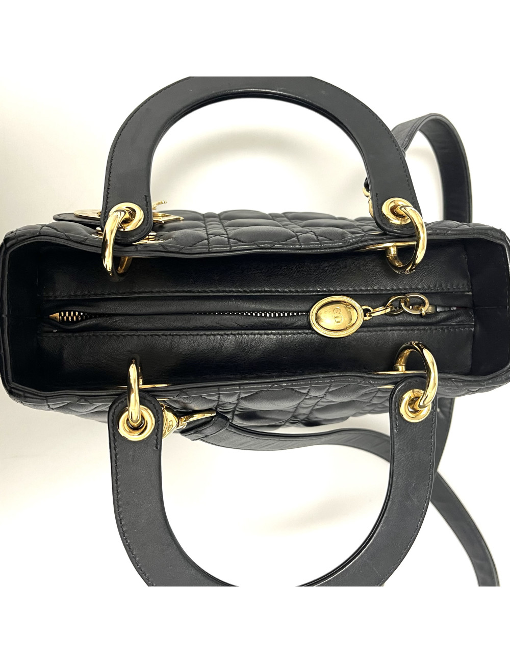 Sac Lady Dior noir Christian Dior bandoulière