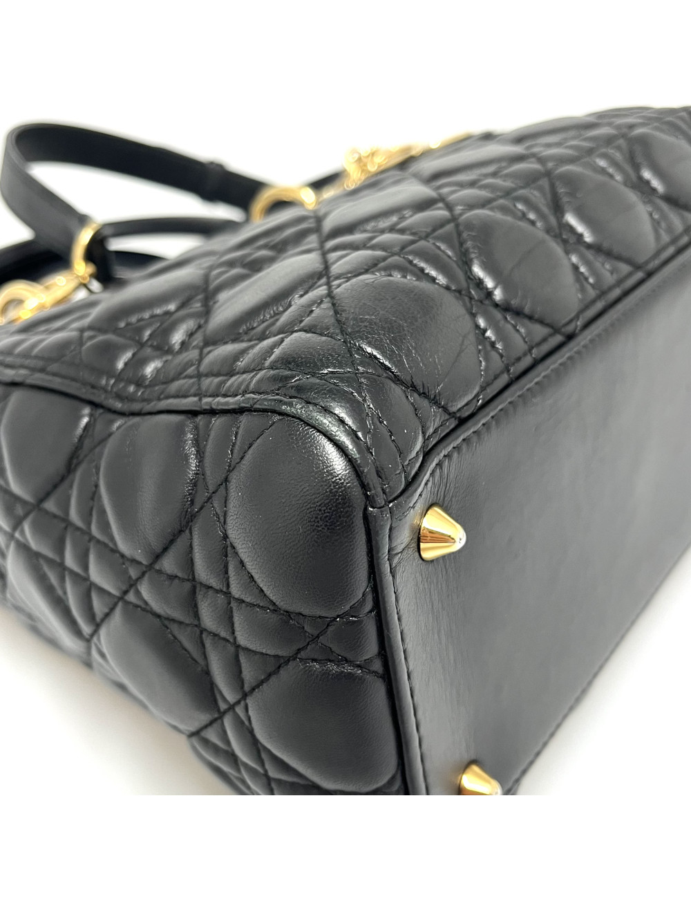 Sac Lady Dior noir Christian Dior bandoulière