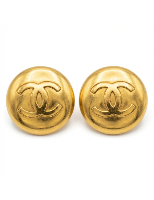 Boucles d'oreille Clips Chanel dorée