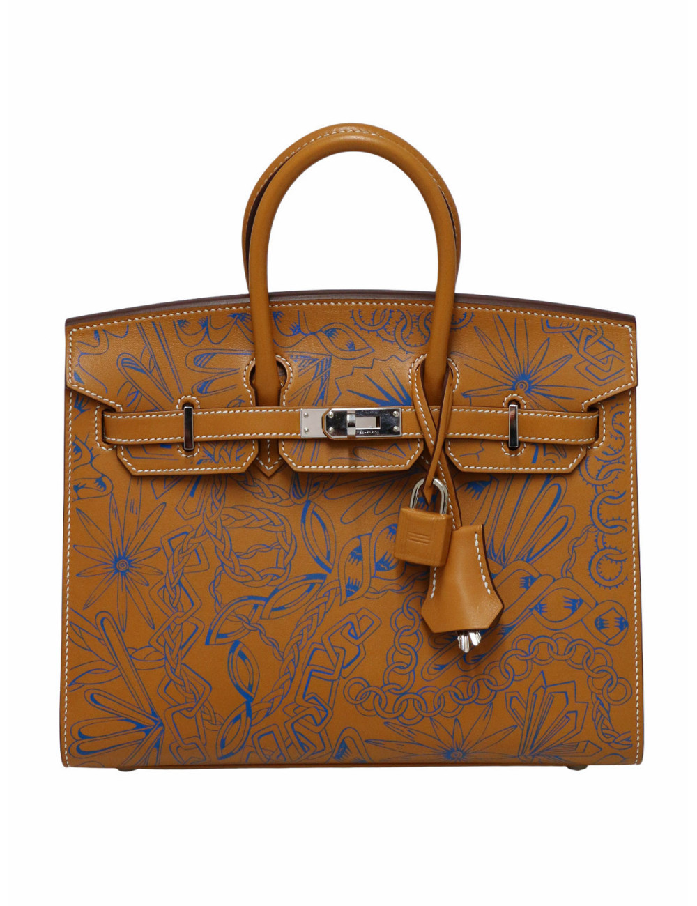 Sac Birkin "Maillons en chaîne" 25 sellier naturel