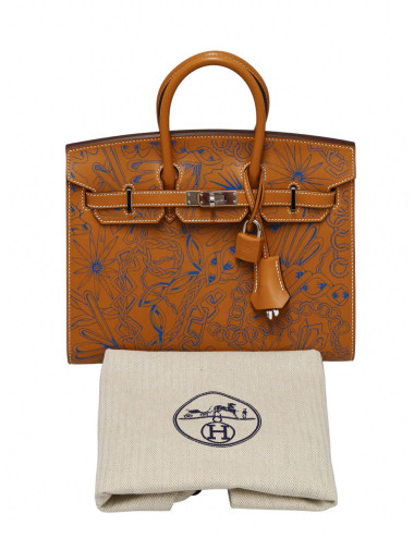 Sac Birkin "Maillons en chaîne" 25 sellier naturel 2