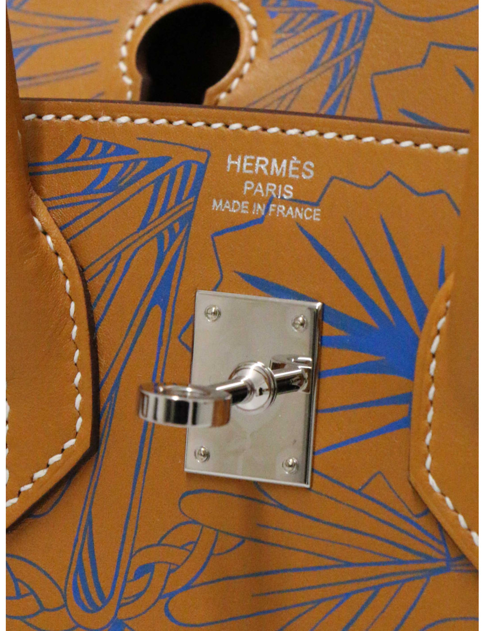 Sac Birkin "Maillons en chaîne" 25 sellier naturel