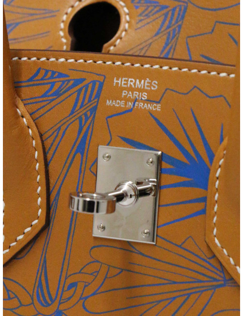 Sac Birkin "Maillons en chaîne" 25 sellier naturel