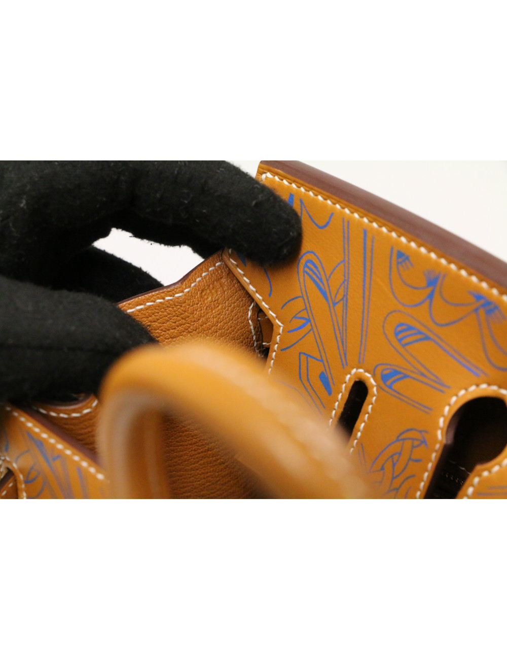 Sac Birkin "Maillons en chaîne" 25 sellier naturel