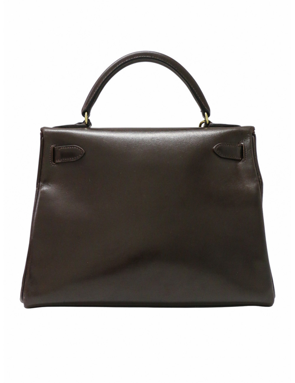 Kelly 28 Hermès cuir de veau box marron