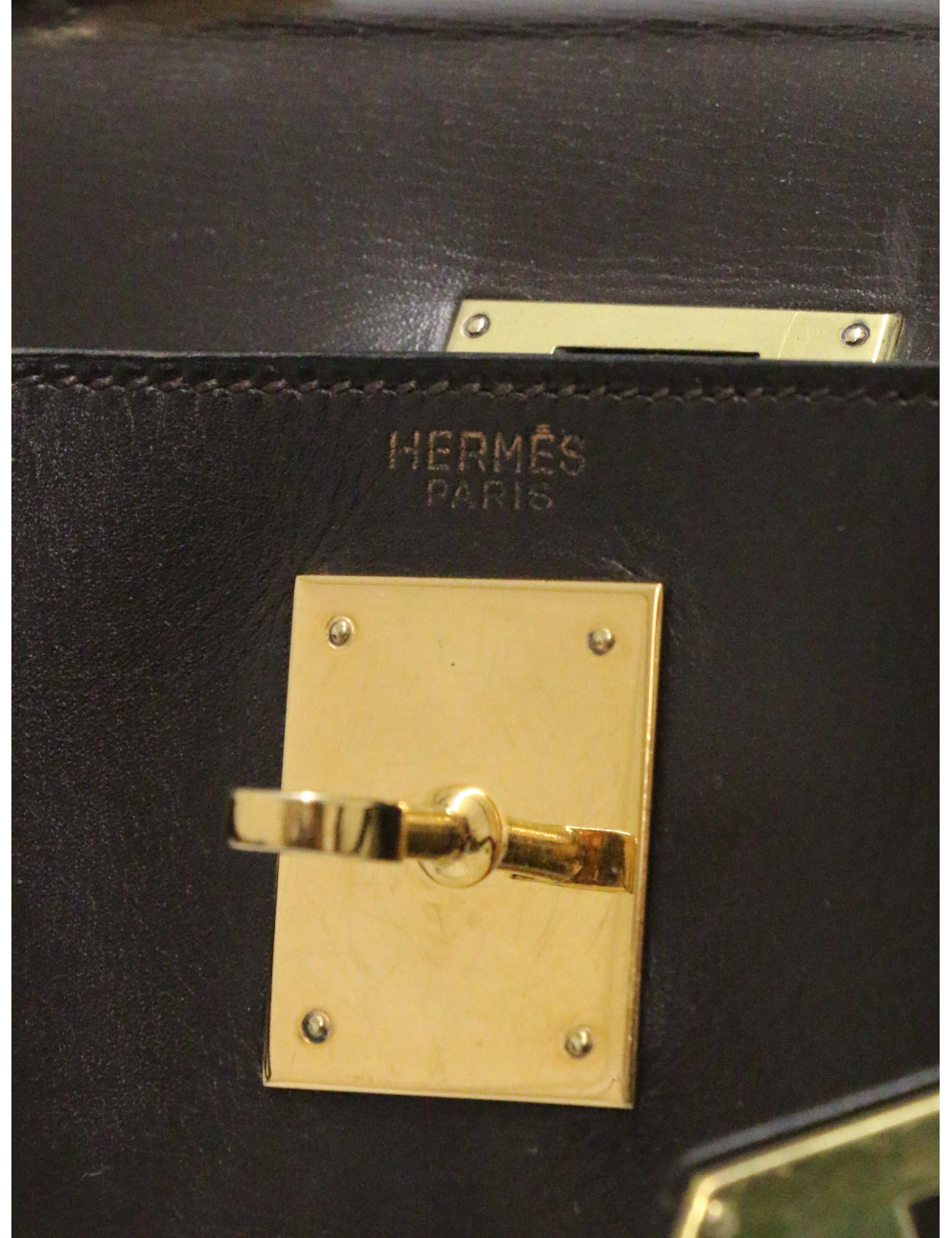 Sac Hermès Kelly 28 box marron Bandoulière