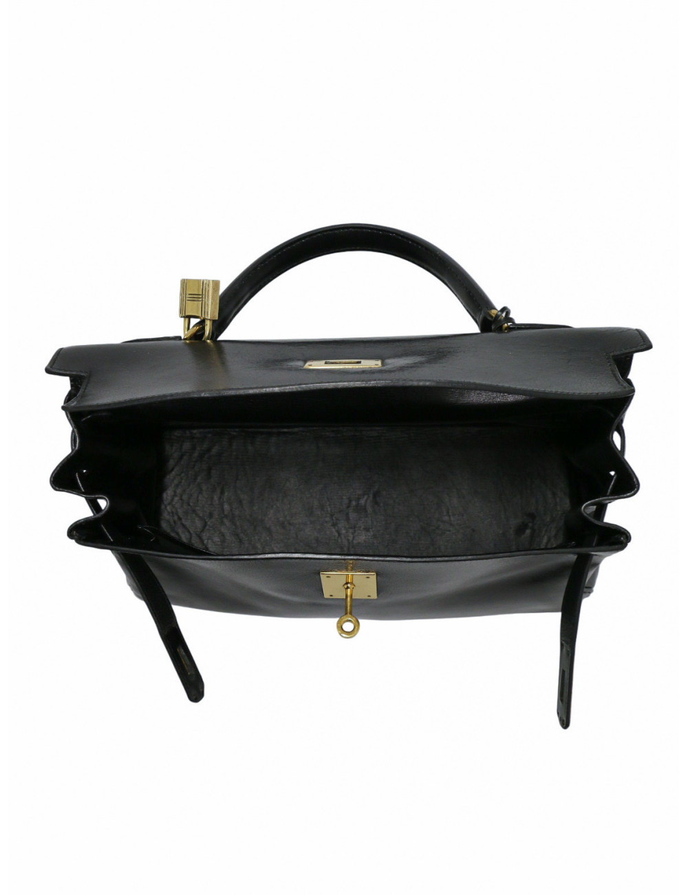 Hermès Kelly 32 box noir Vintage bandoulière