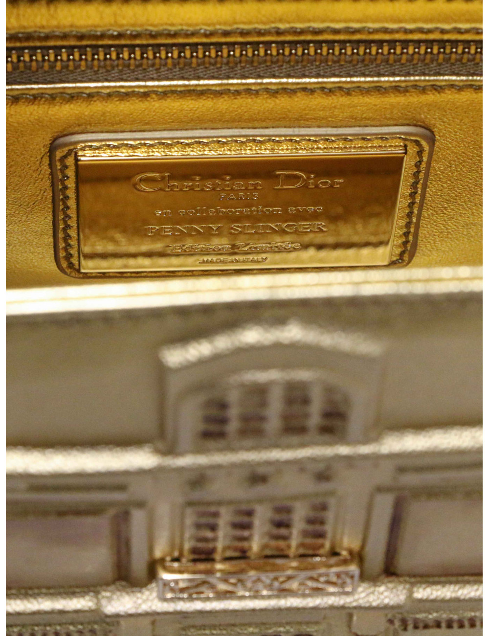 Lady Dior Art Penny Slinger doré