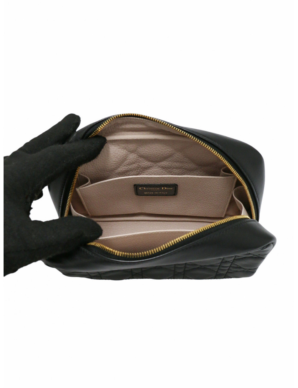 Trousse de toilette DIOR cuir d'agneau noir