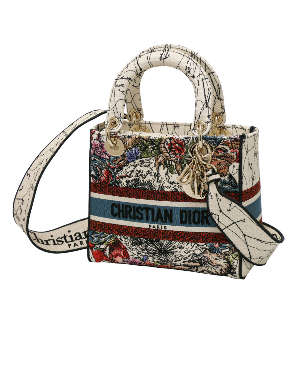 Sac Lady D-Lite Christian Dior broderies