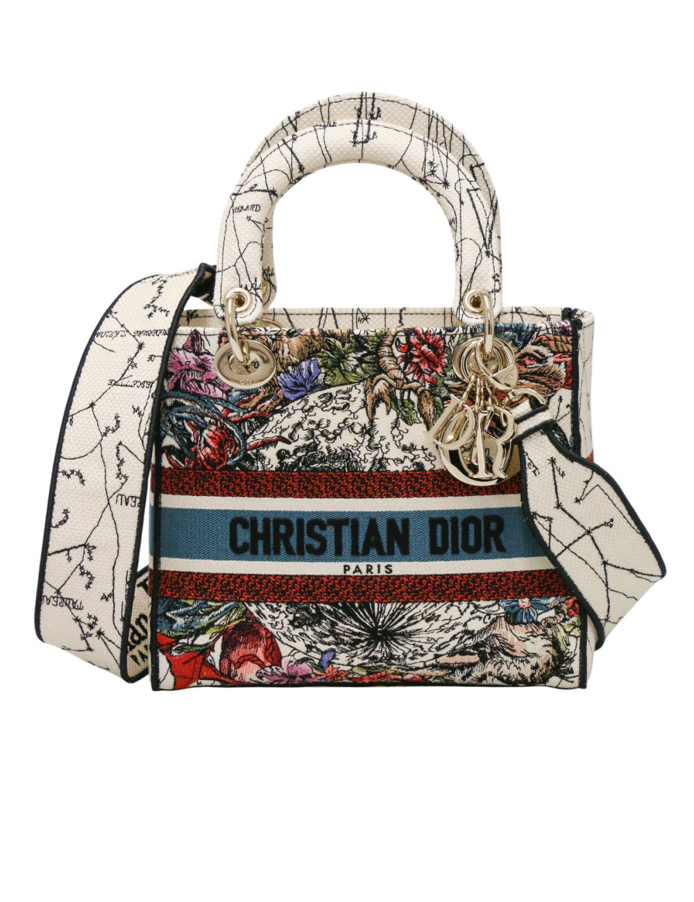 Sac Lady D-Lite Christian Dior broderies