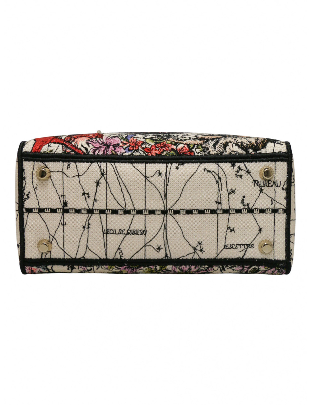 Sac Lady D-Lite Christian Dior broderies