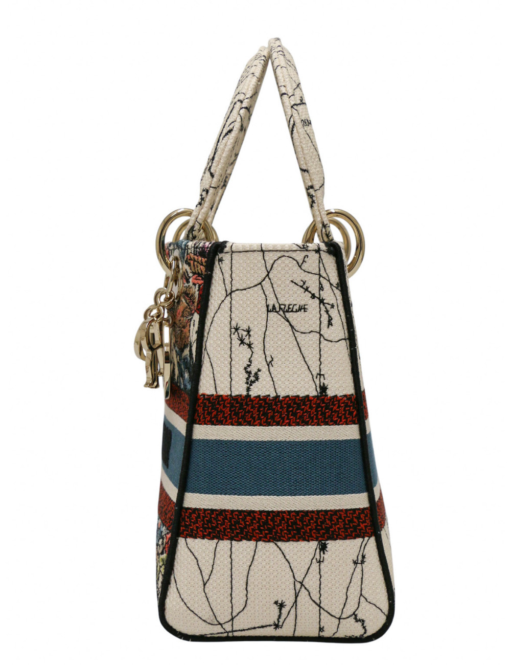 Sac Lady D-Lite Christian Dior broderies