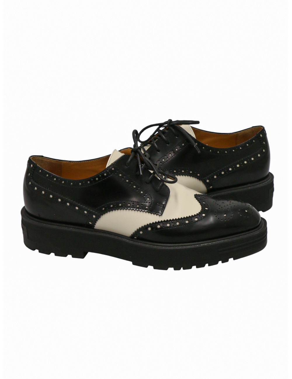 Mocassins Derby Dior Teddy-D T 38,5 bicolores