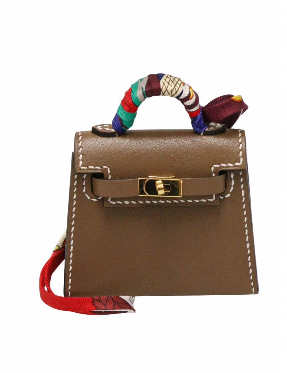 Bijou de sac étoupe Tadelakt Hermès Kelly Twilly