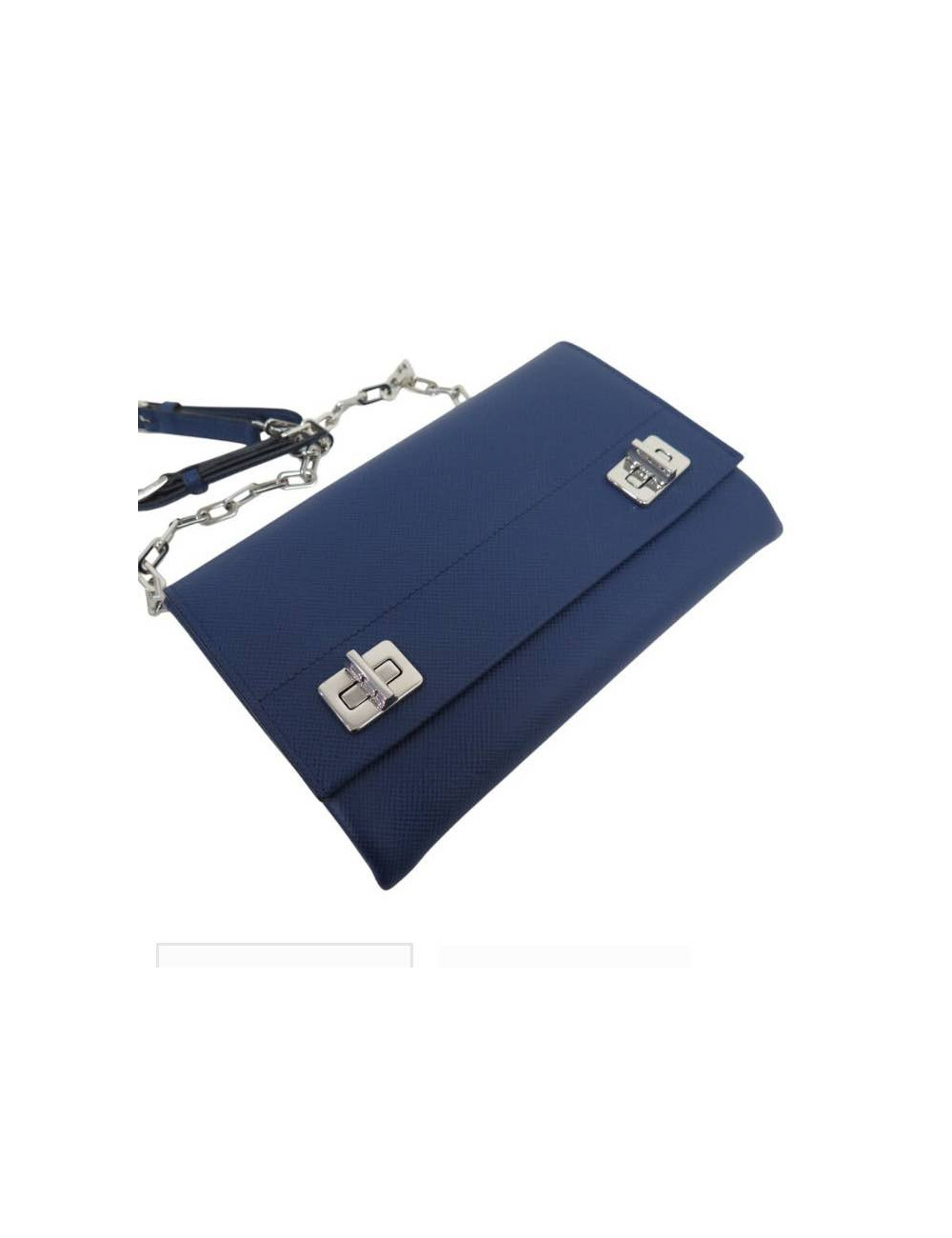 Sac PRADA cuir de veau violet turnlock chain