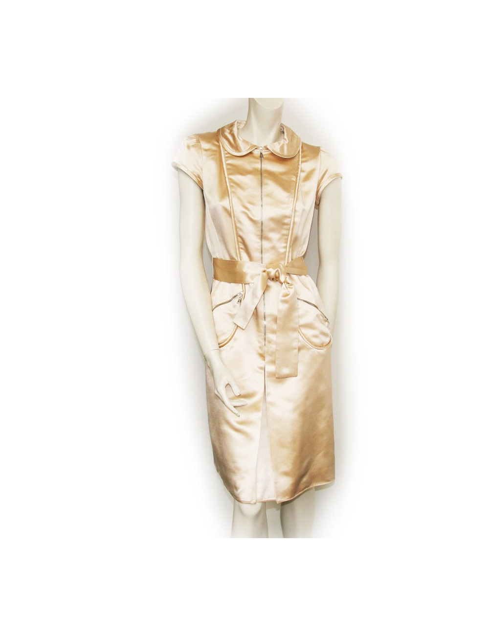 Robe LOUIS VUITTON en satin couleur nude