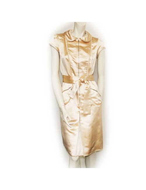 Robe LOUIS VUITTON en satin couleur nude