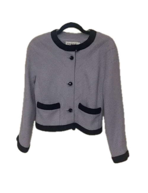 Vintage veste Chanel tweed lavande T40