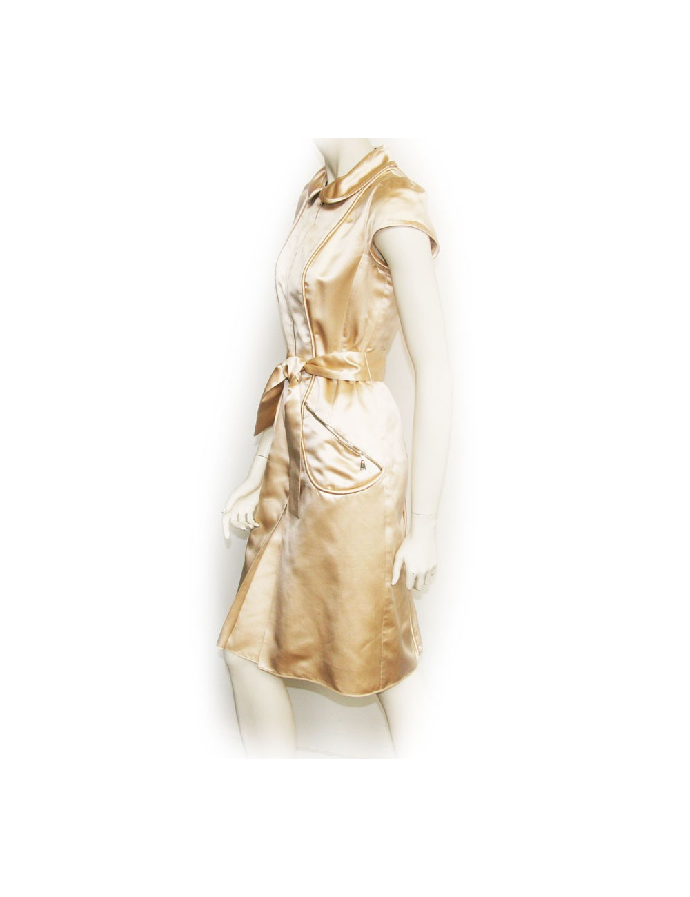 Robe LOUIS VUITTON en satin couleur nude