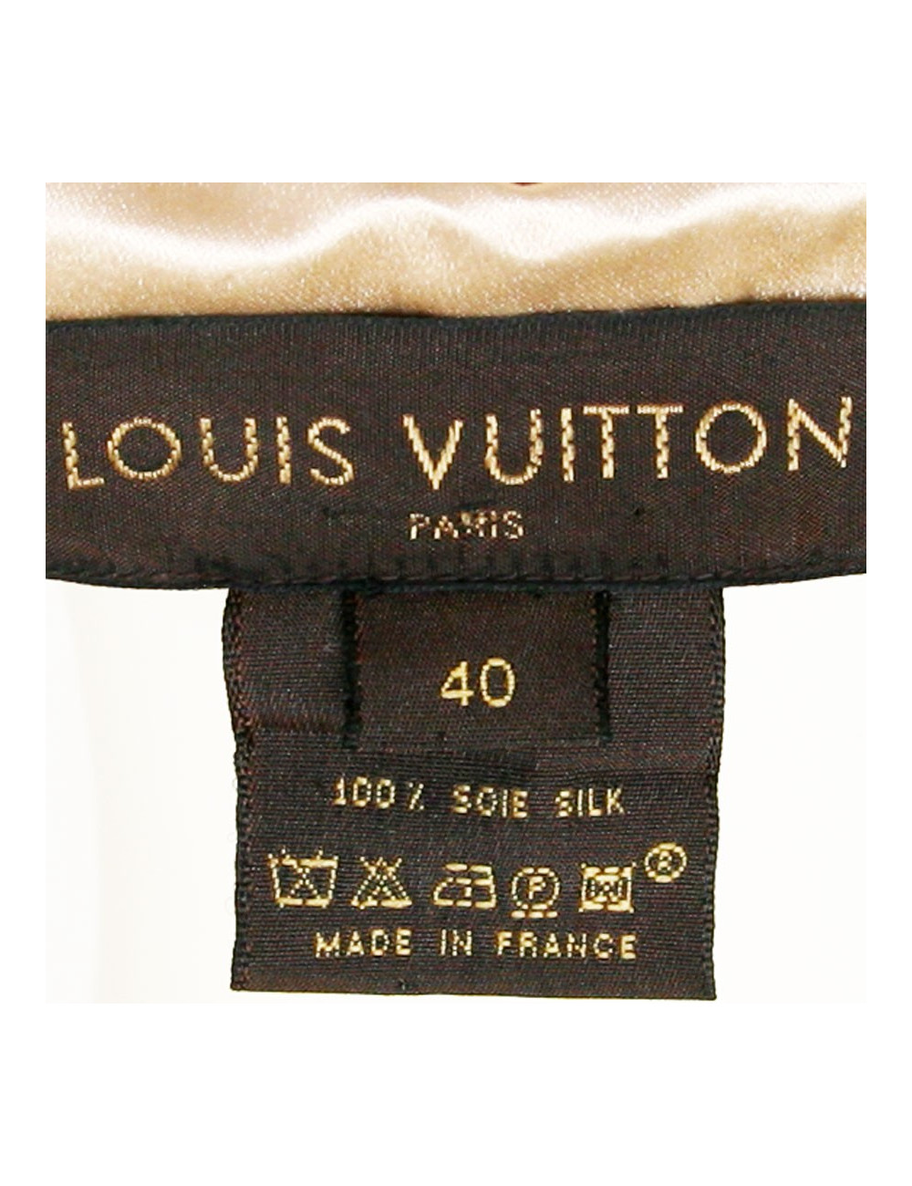 Robe LOUIS VUITTON en satin couleur nude