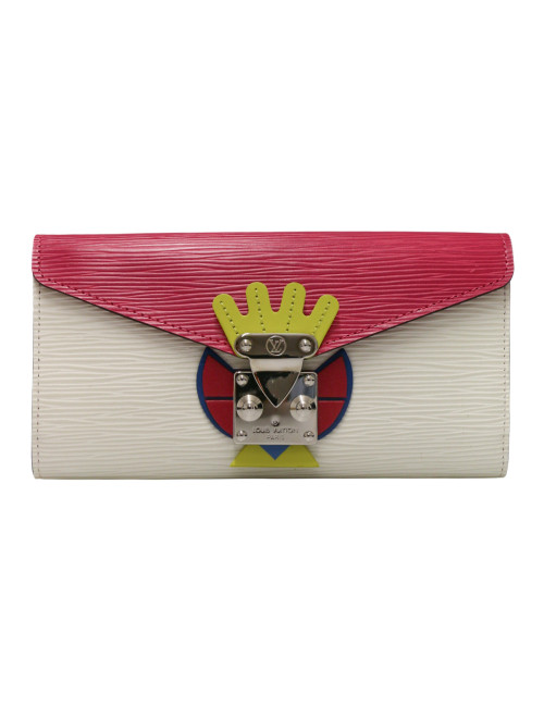 Louis Vuitton Compagnon Masque Tribale Sarah  Cuir Epi pivoine