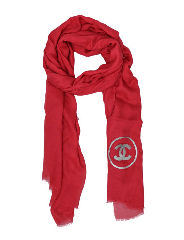 Foulard Chanel fuchsia 2