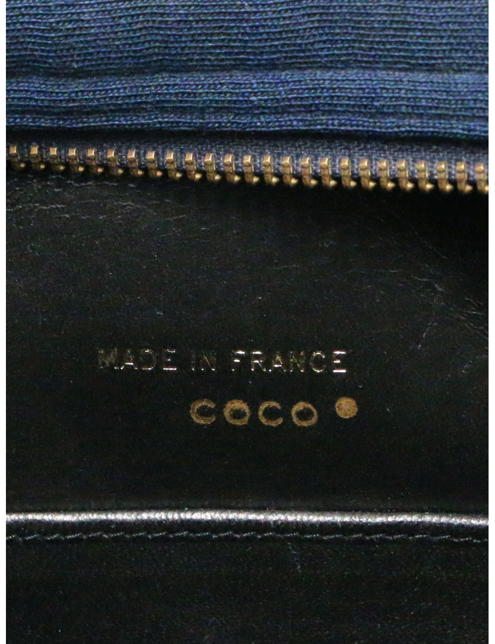 Sac Chanel jersey bleu Vintage