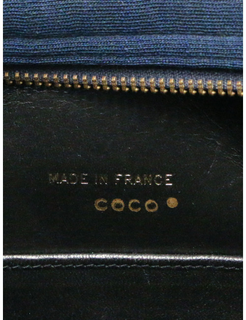 Sac Chanel jersey bleu Vintage