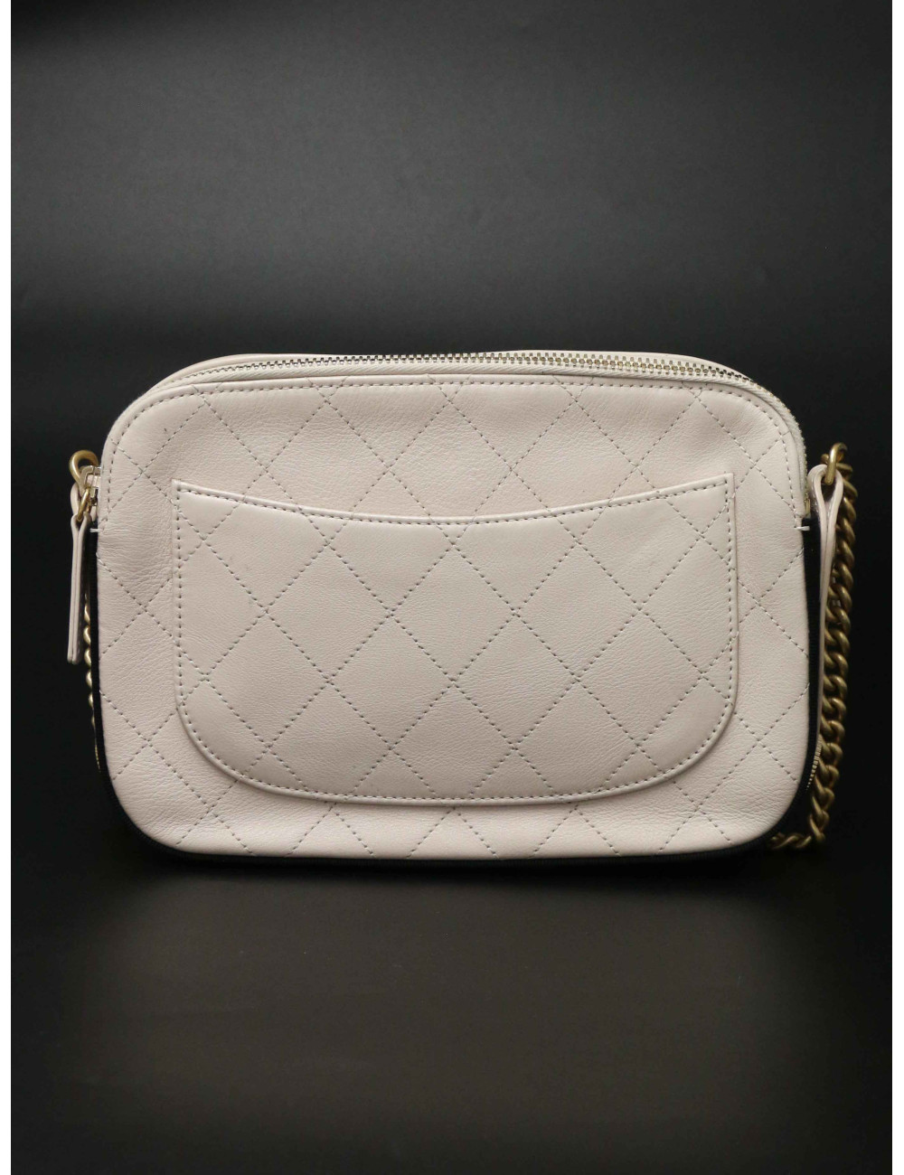 Caméra Chanel cuir d'agneau bicolore