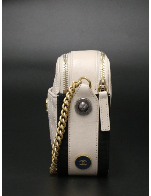 Caméra Chanel cuir d'agneau bicolore