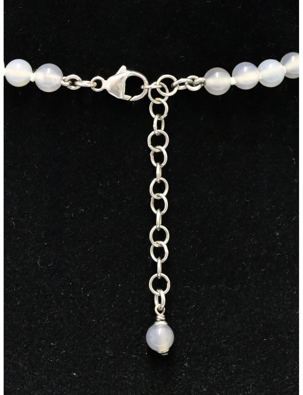 Sautoir chanel perles grises étoiles