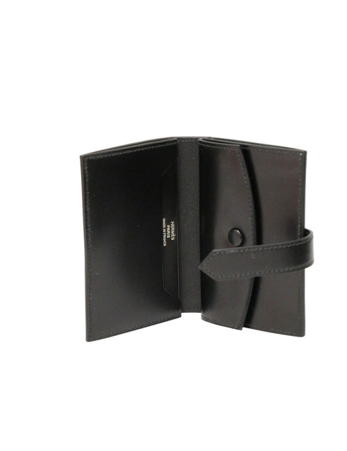 Mini Portefeuille Hermès box noir