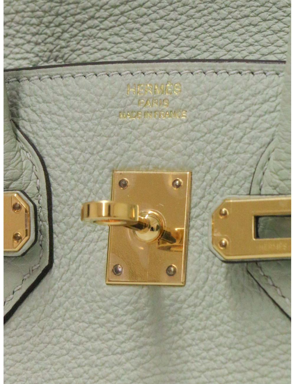 Birkin 25 togo gris névé bijouterie dorée