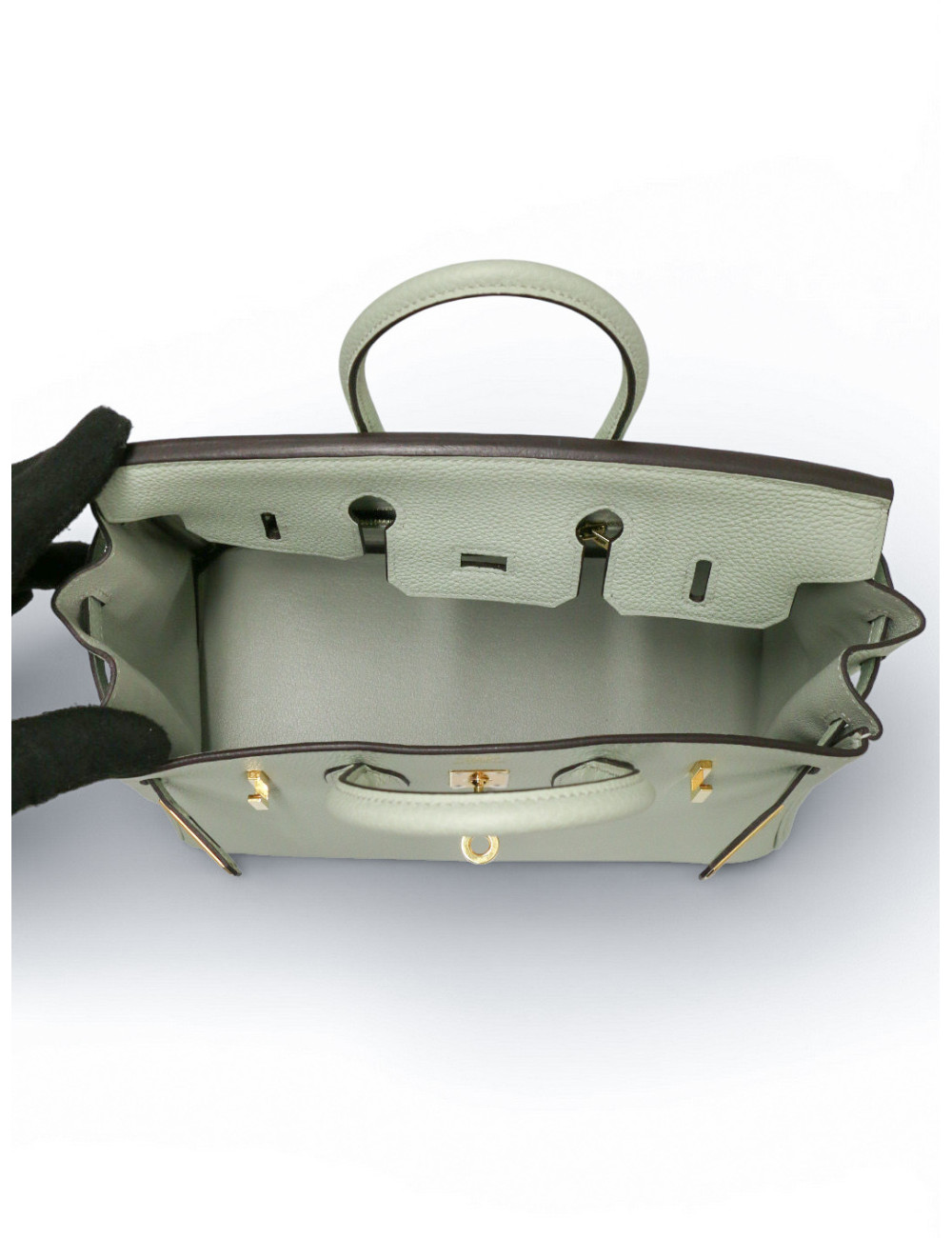 Birkin 25 togo gris névé bijouterie dorée