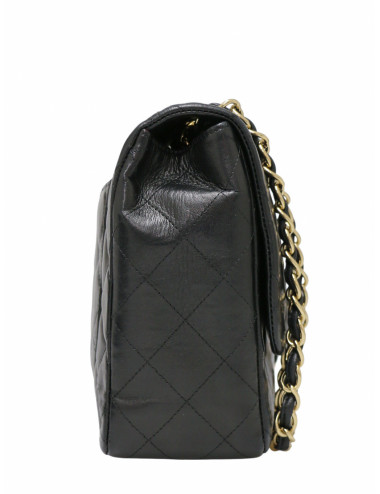 Sac chanel jumbo un rabat matelassé noir 2