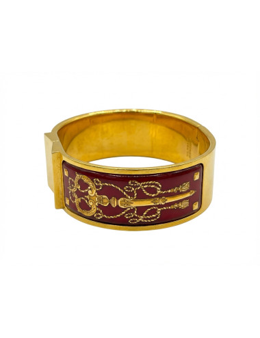 Bracelet Hermès cloisonné rouge H 2