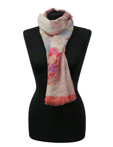 Foulard Chanel camélias rose